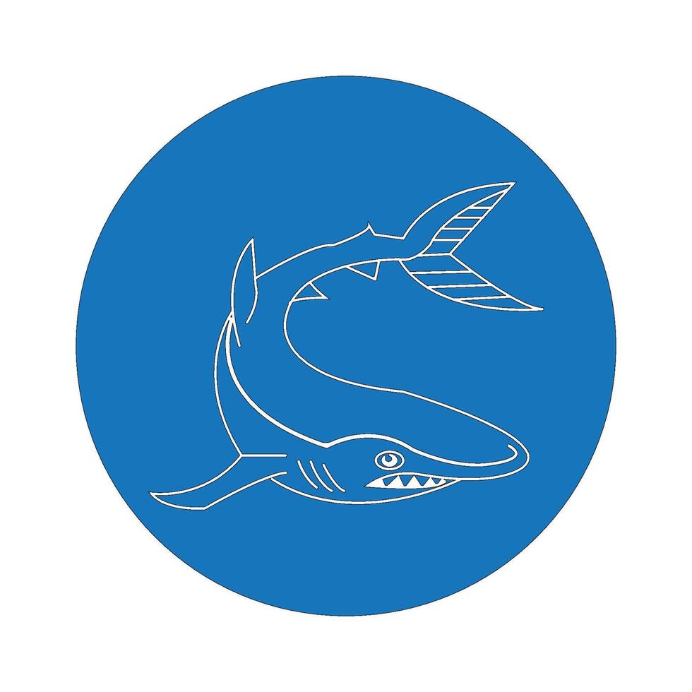 shark icon design vector