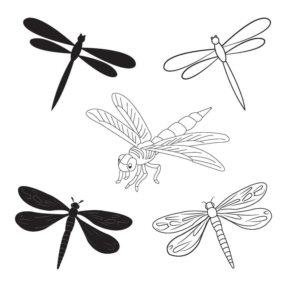 dragonfly icon design vector