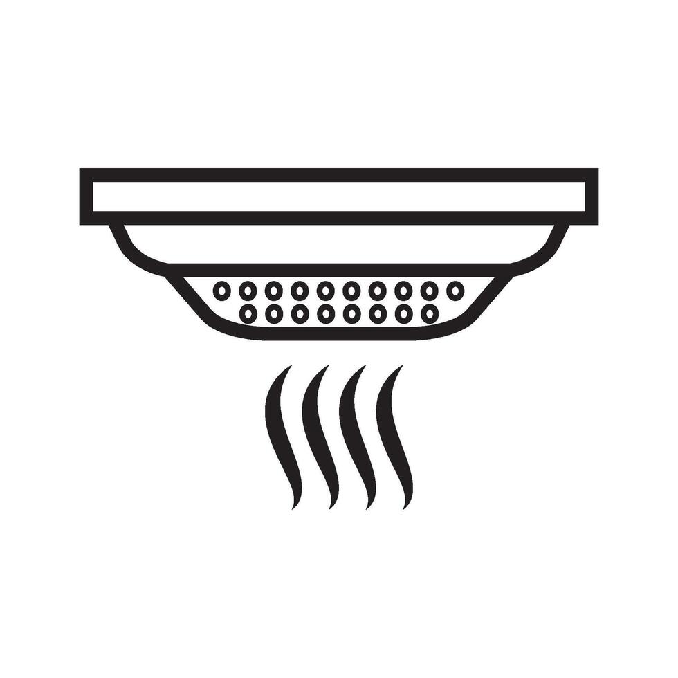 smoke alarm system icon vector