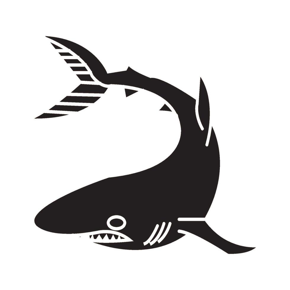 shark icon design vector