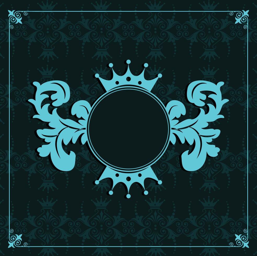 Royal Decorative vintage frames with borders Dark Background vector