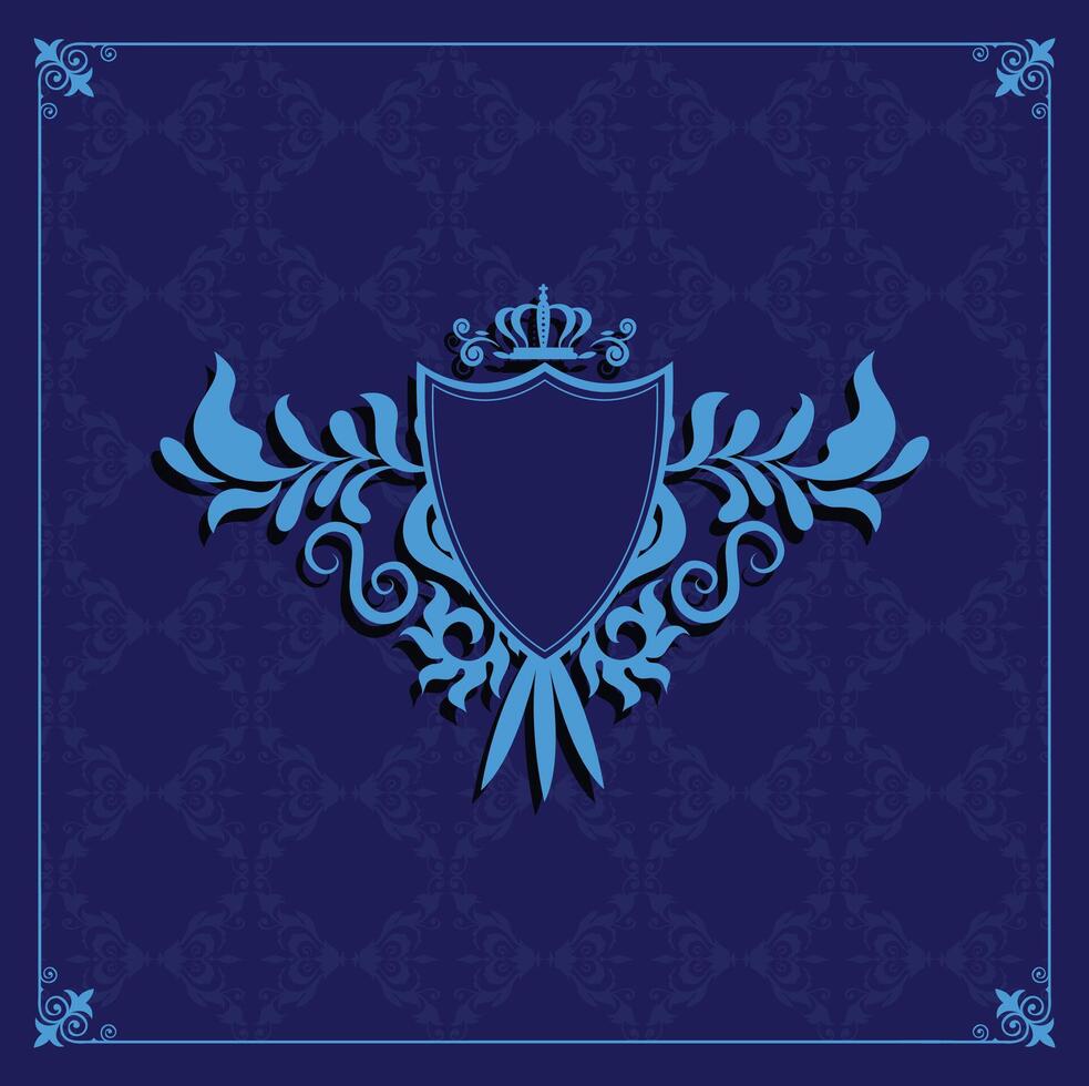 Royal Decorative vintage frames with borders Dark Background vector