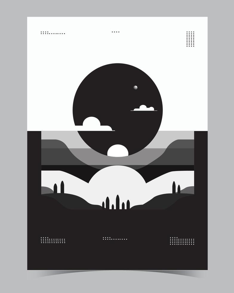 a poster for a movie called the moon. vector