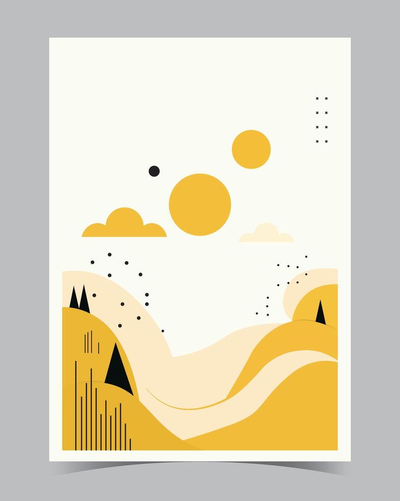 a poster with the sun and the sun vector