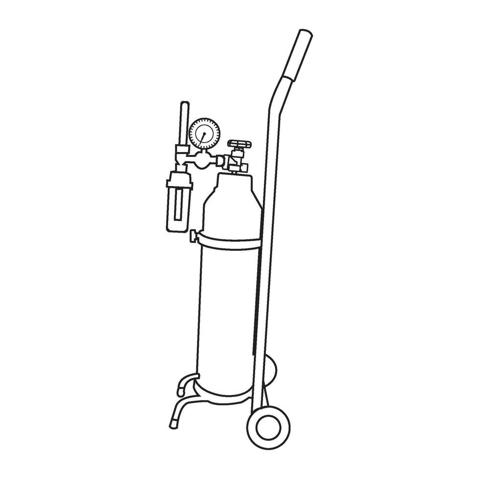 oxygen cylinder icon vector