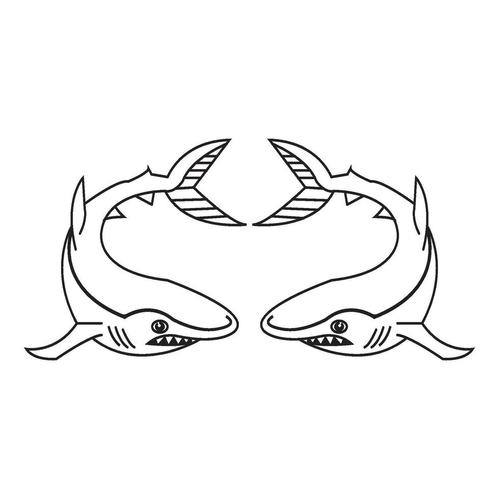 shark icon design vector