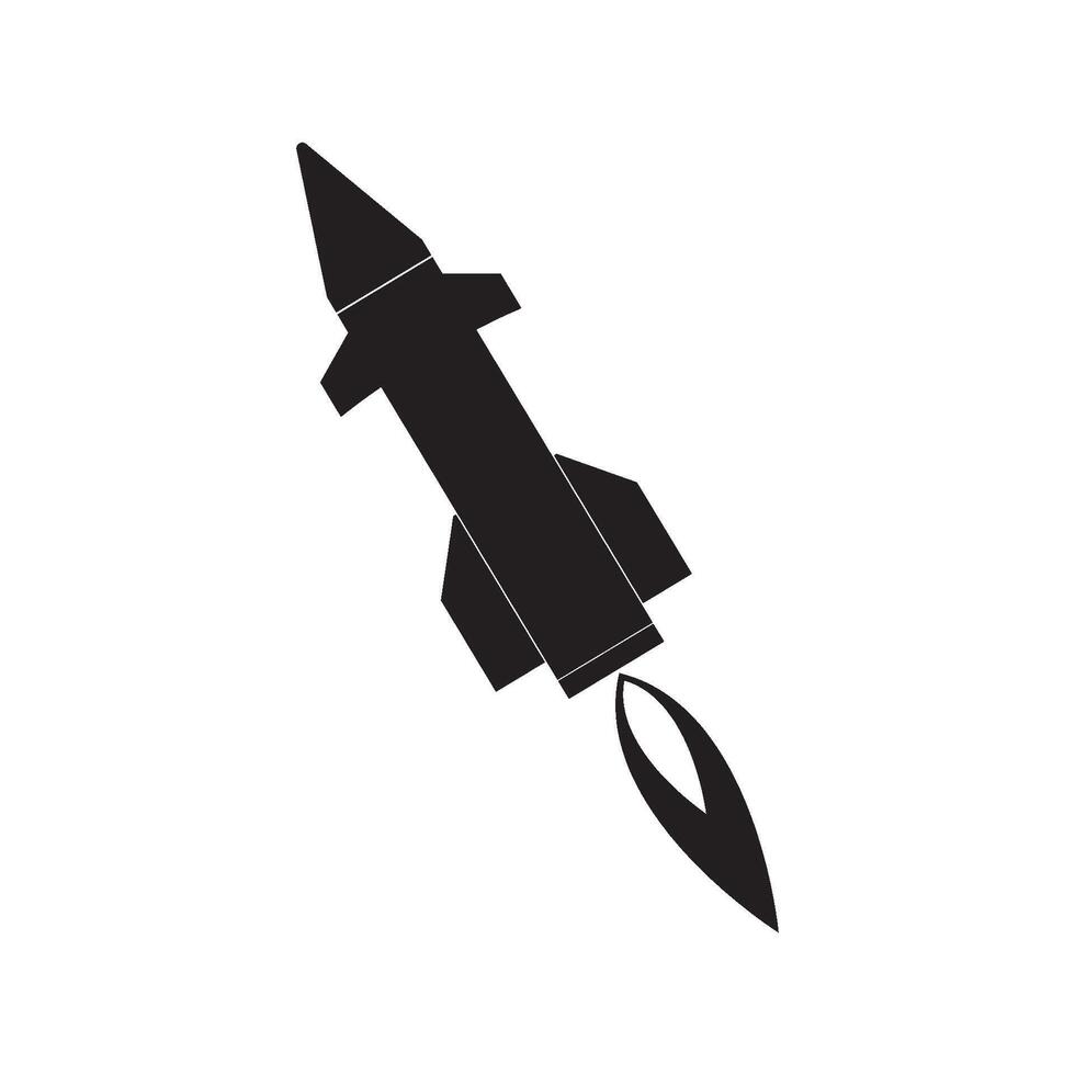 long-range missile icon vector