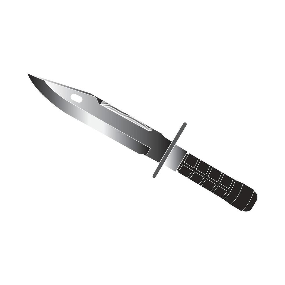 military knife icon vector