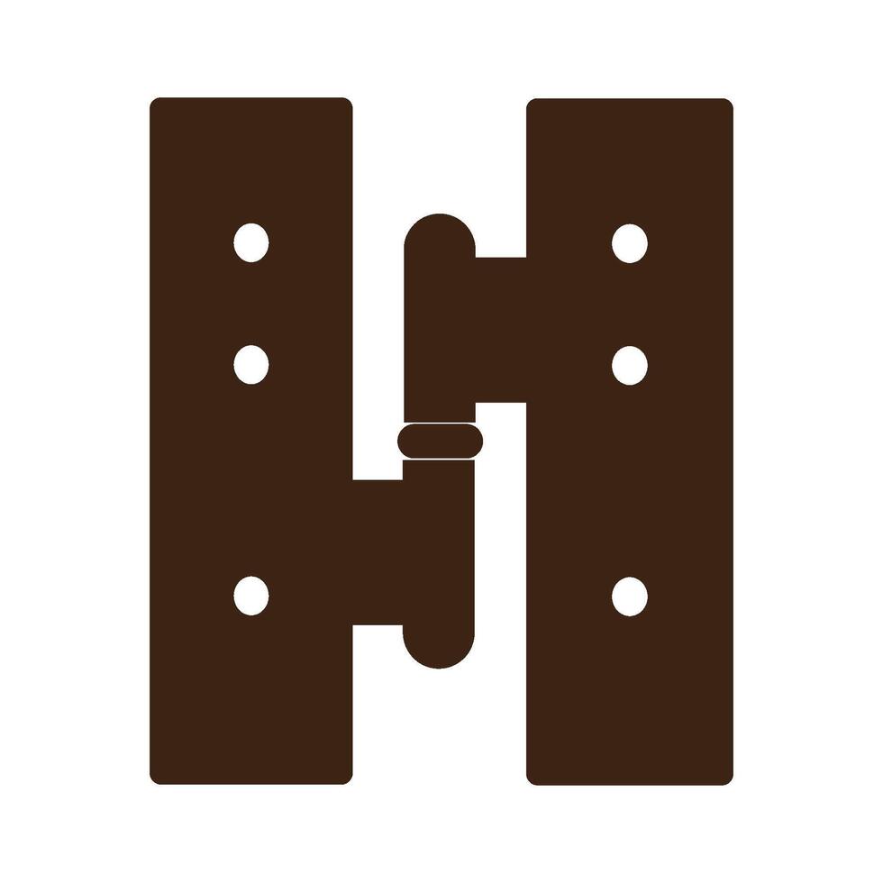 Door hinge icon vector