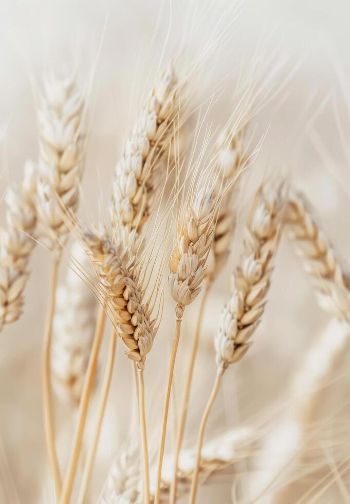 Close Up of a Bunch of Wheat photo