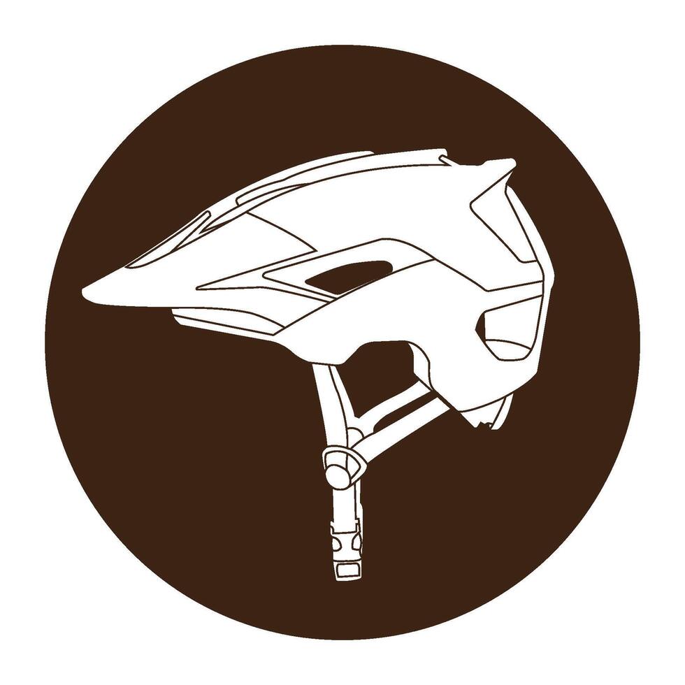 bicycle helmet icon vector