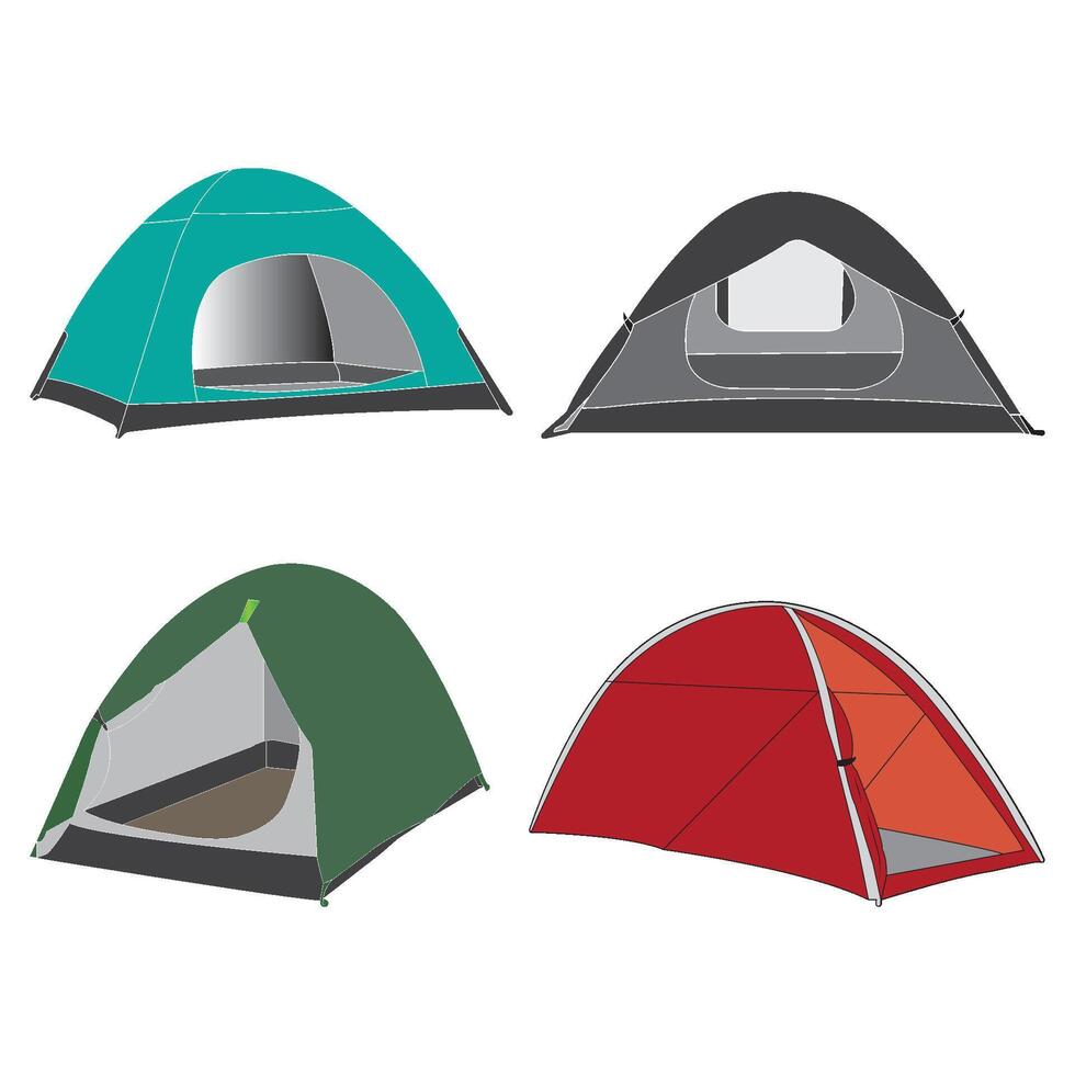 camping tent icon vector