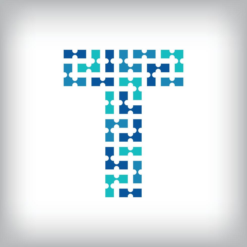 Network connection letter T logo. Creative communication blue tone graphics. Media, digital and technology company. vector