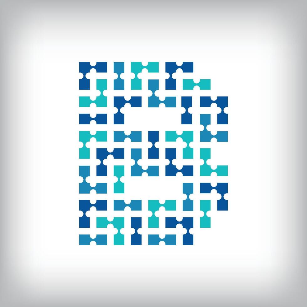 Network connection letter B logo. Creative communication blue tone graphics. Media, digital and technology company. vector