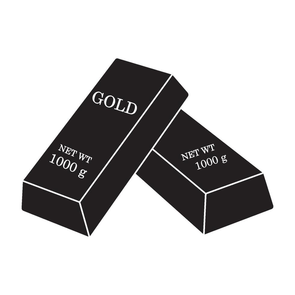 gold bar icon vector