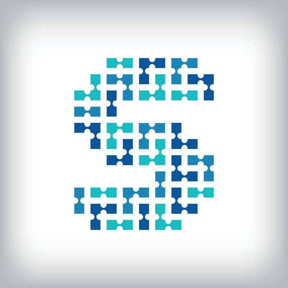 Network connection letter S logo. Creative communication blue tone graphics. Media, digital and technology company. vector
