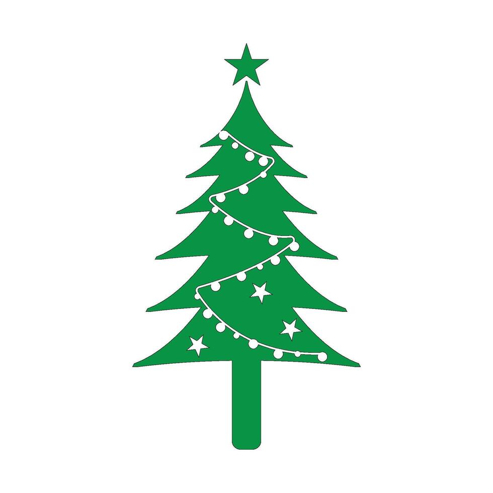 christmas tree icon vector