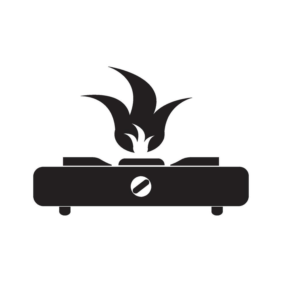 Gas stove icon vector