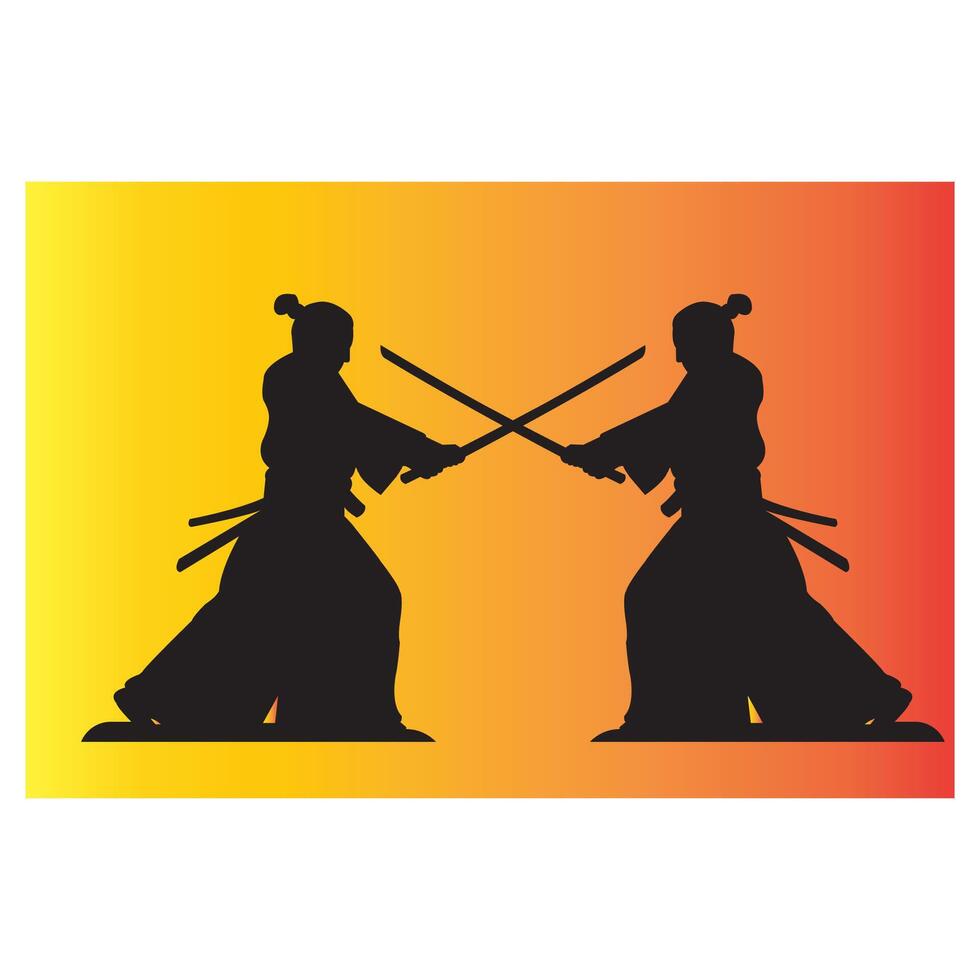 samurai sword icon vector
