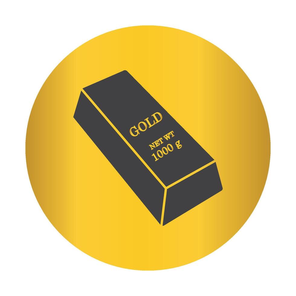 gold bar icon vector