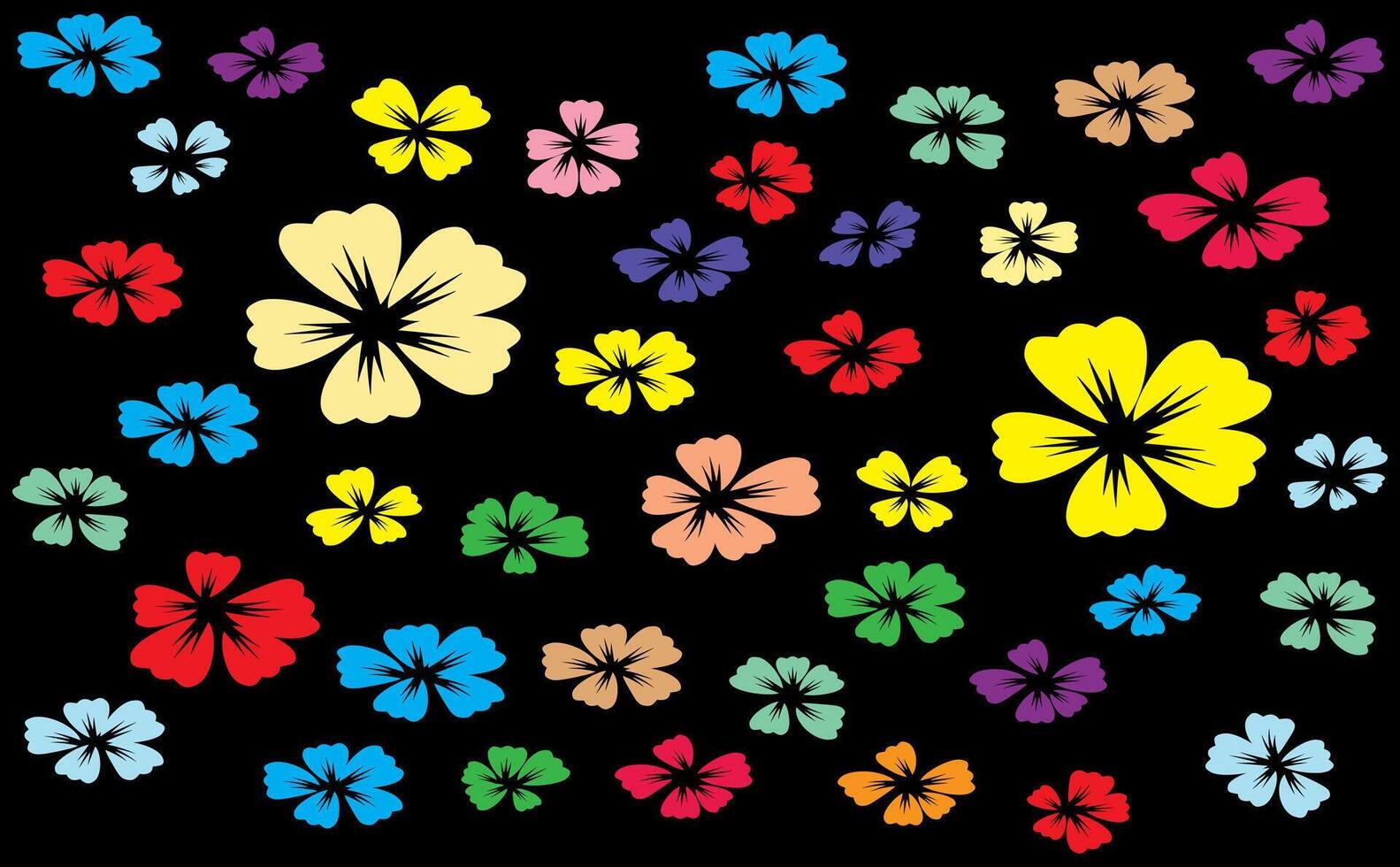 abstract shapes colorful flower pattern, element of flower vector