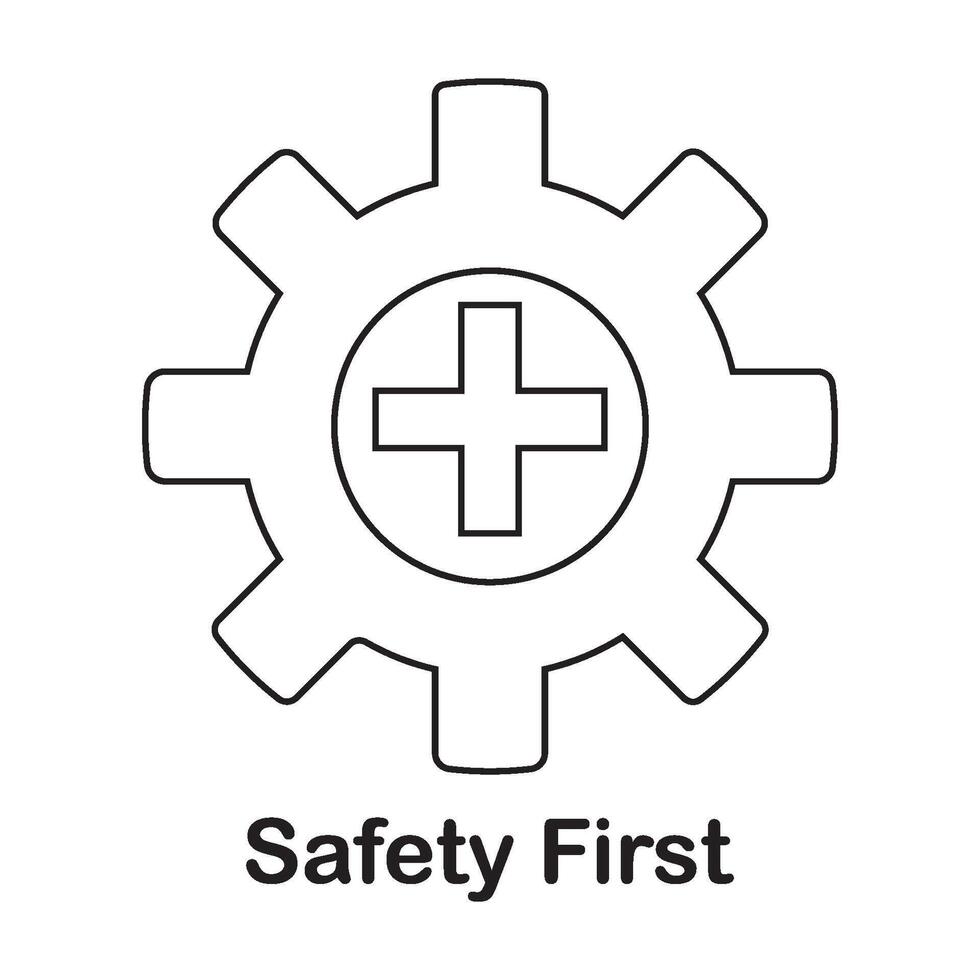 Safety first icon vector