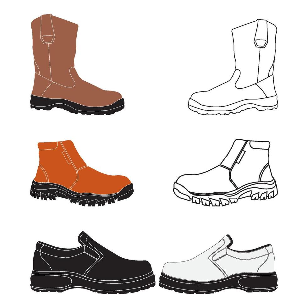 safety shoes icon vector