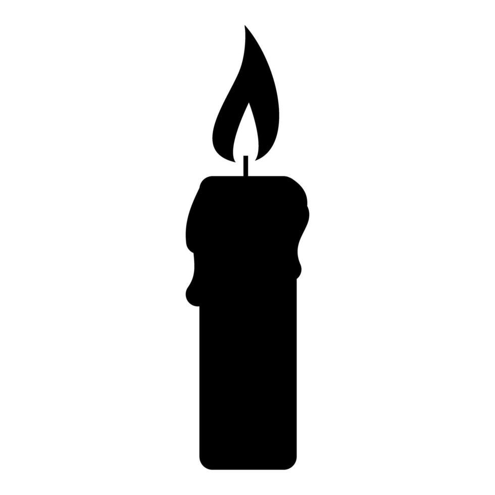 Candle icon on white background. vector