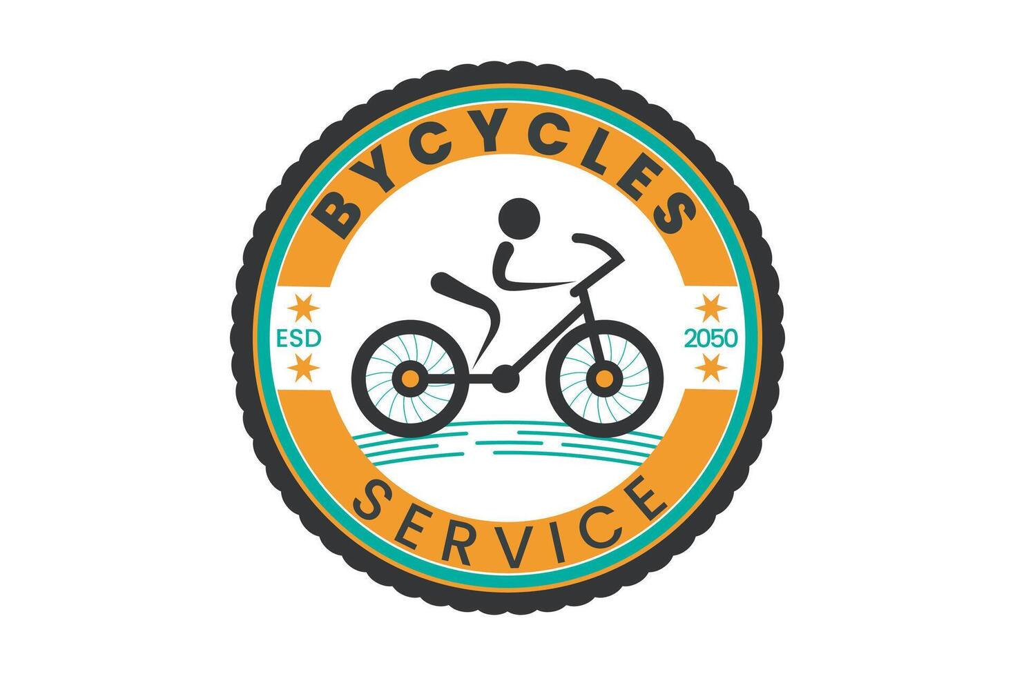 Bicycle icon or cycle logo design. Bicycle badge or cycle app design. vector