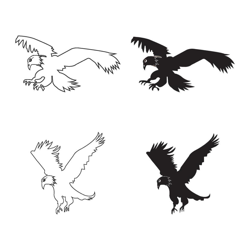 flying eagle icon vector