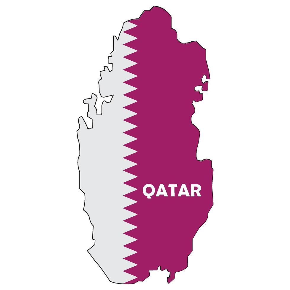 Qatar map icon vector