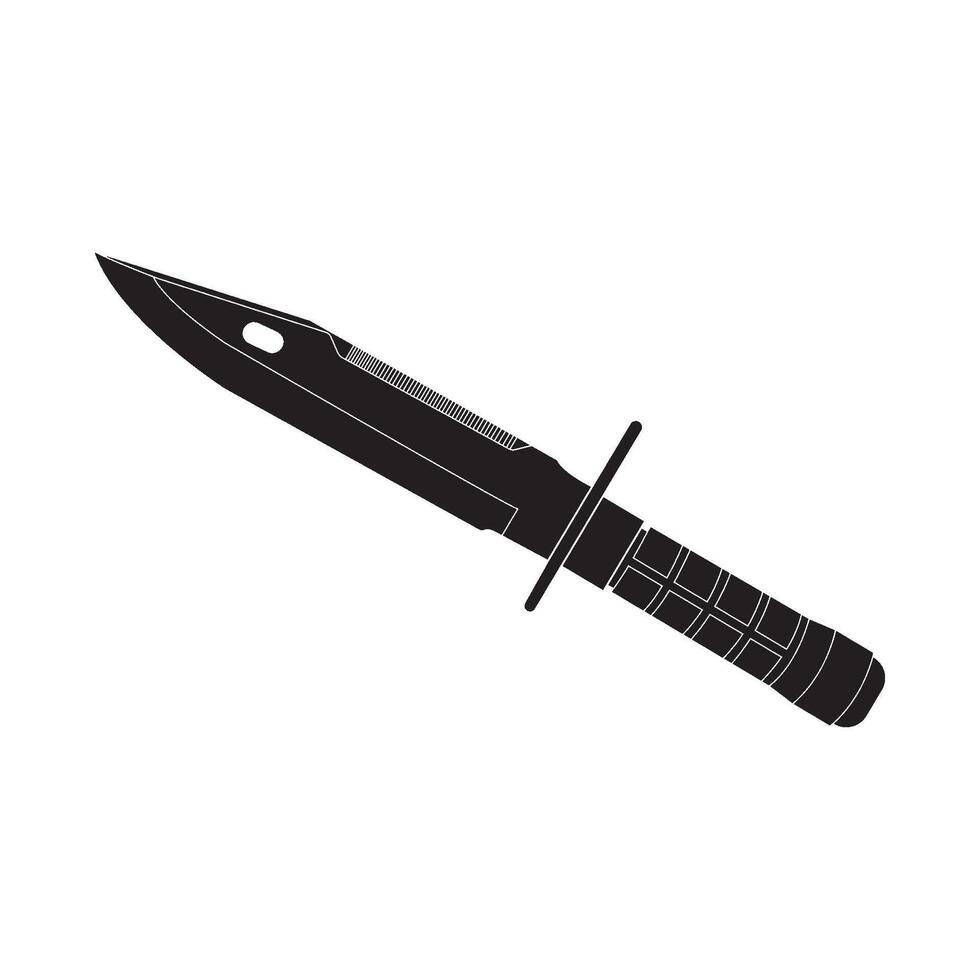 military knife icon vector