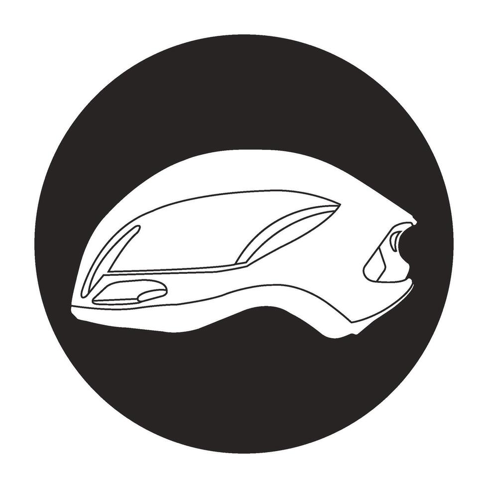 bicycle helmet icon vector