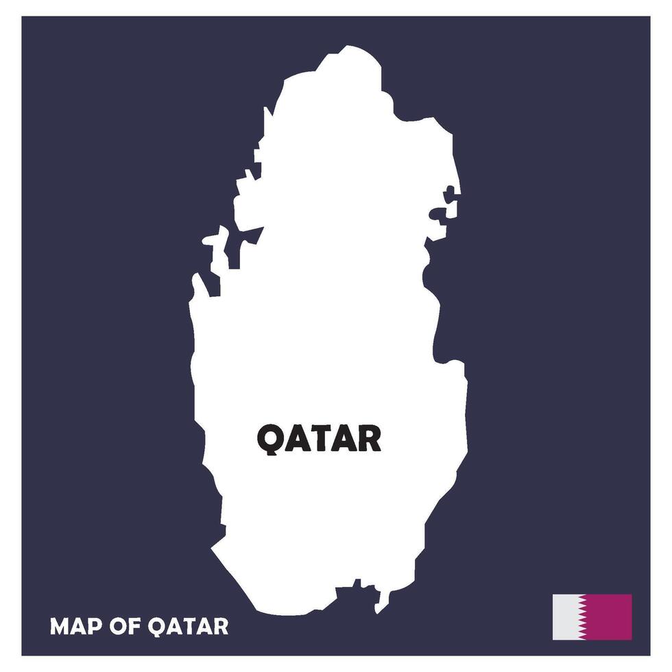 Qatar map icon vector