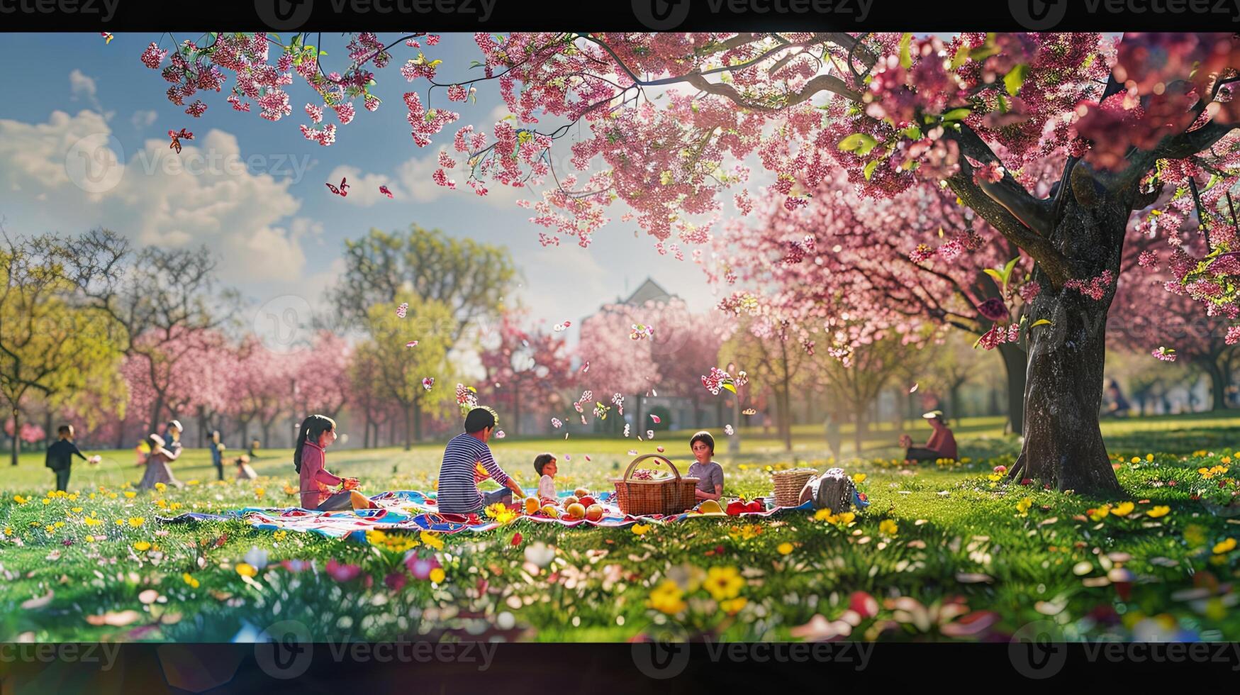 Picnic in Spring Bloom photo