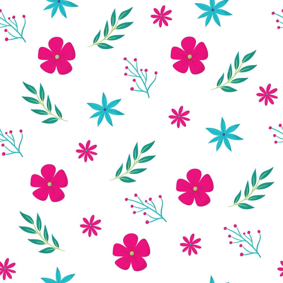 Seamless flower pattern design . Floral print for fabric vector