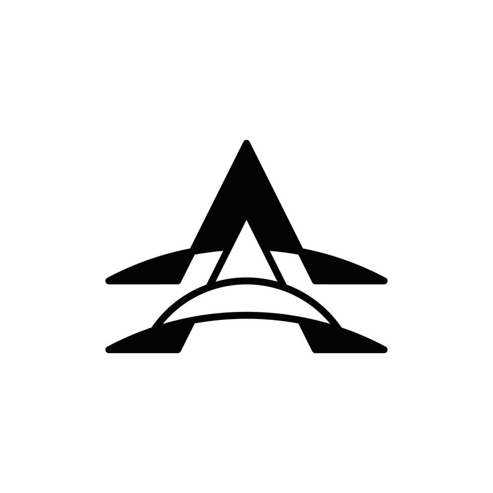 Letter A Monogram modern and unique logo design template vector