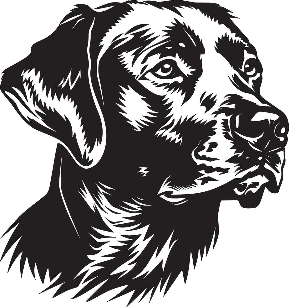 Labrador Retriever dog clipart, Labrador Retriever black vector