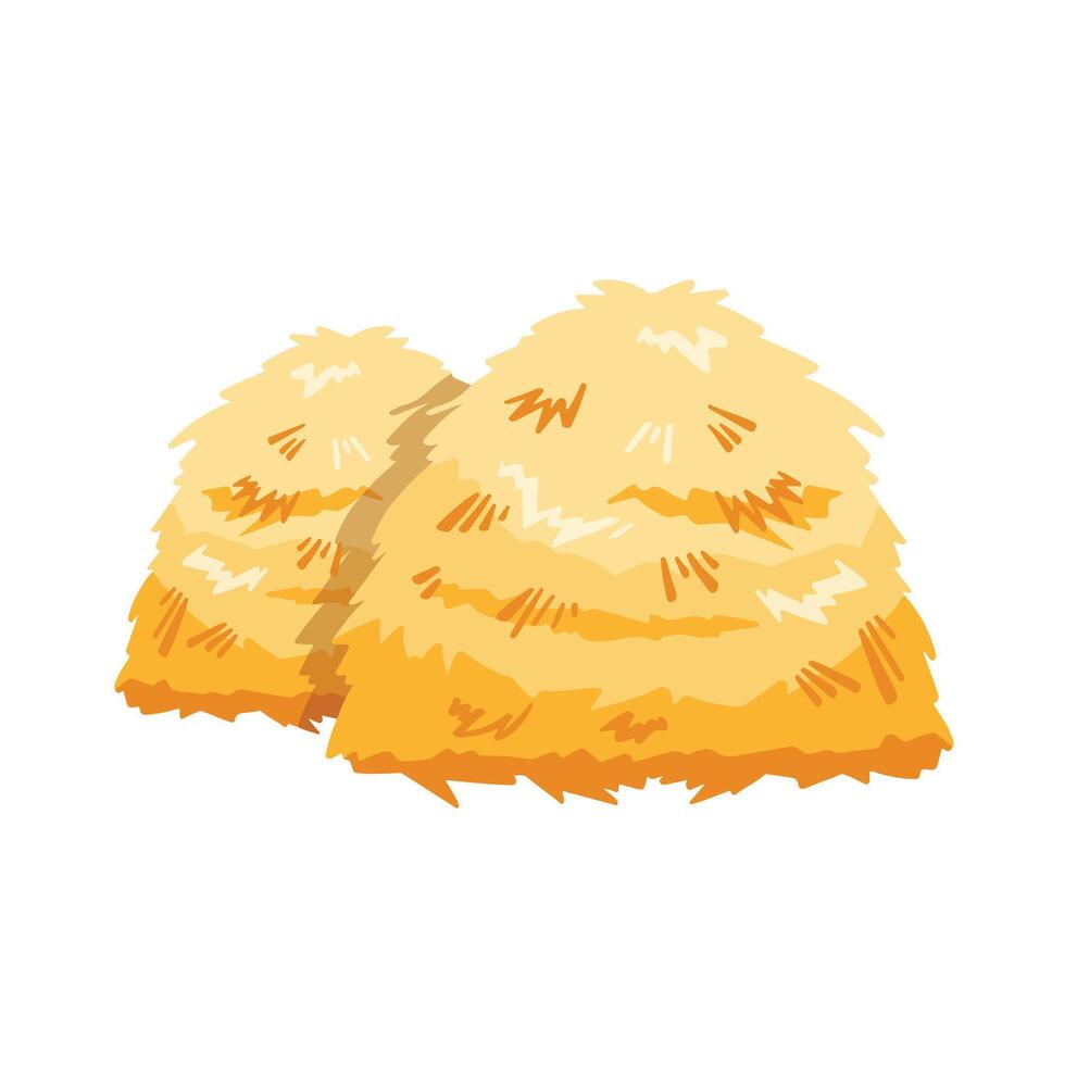 haystacks cartoon character. illustration vector