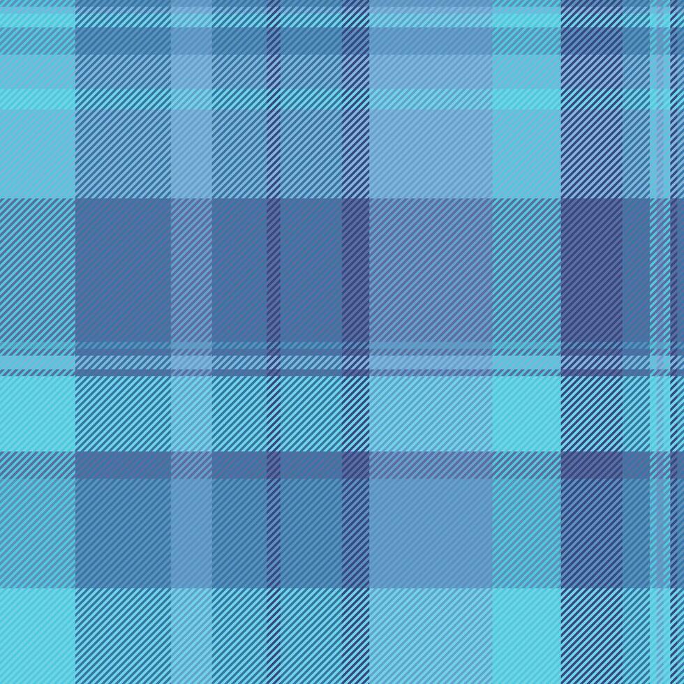 Merry christmas plaid seamless tartan, frame pattern background fabric. Cotton textile texture check in cyan and blue colors. vector