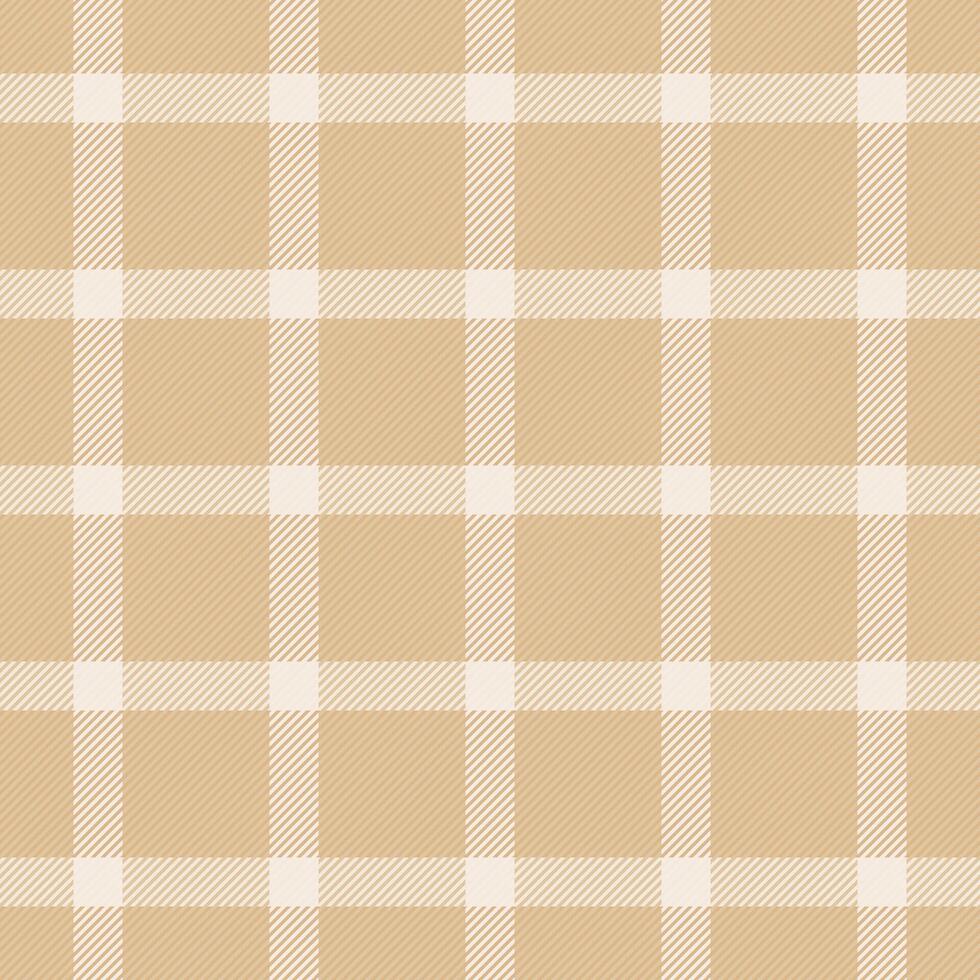 Mother background fabric textile, canvas tartan texture seamless. Craft pattern plaid check in light and burly wood colors. vector