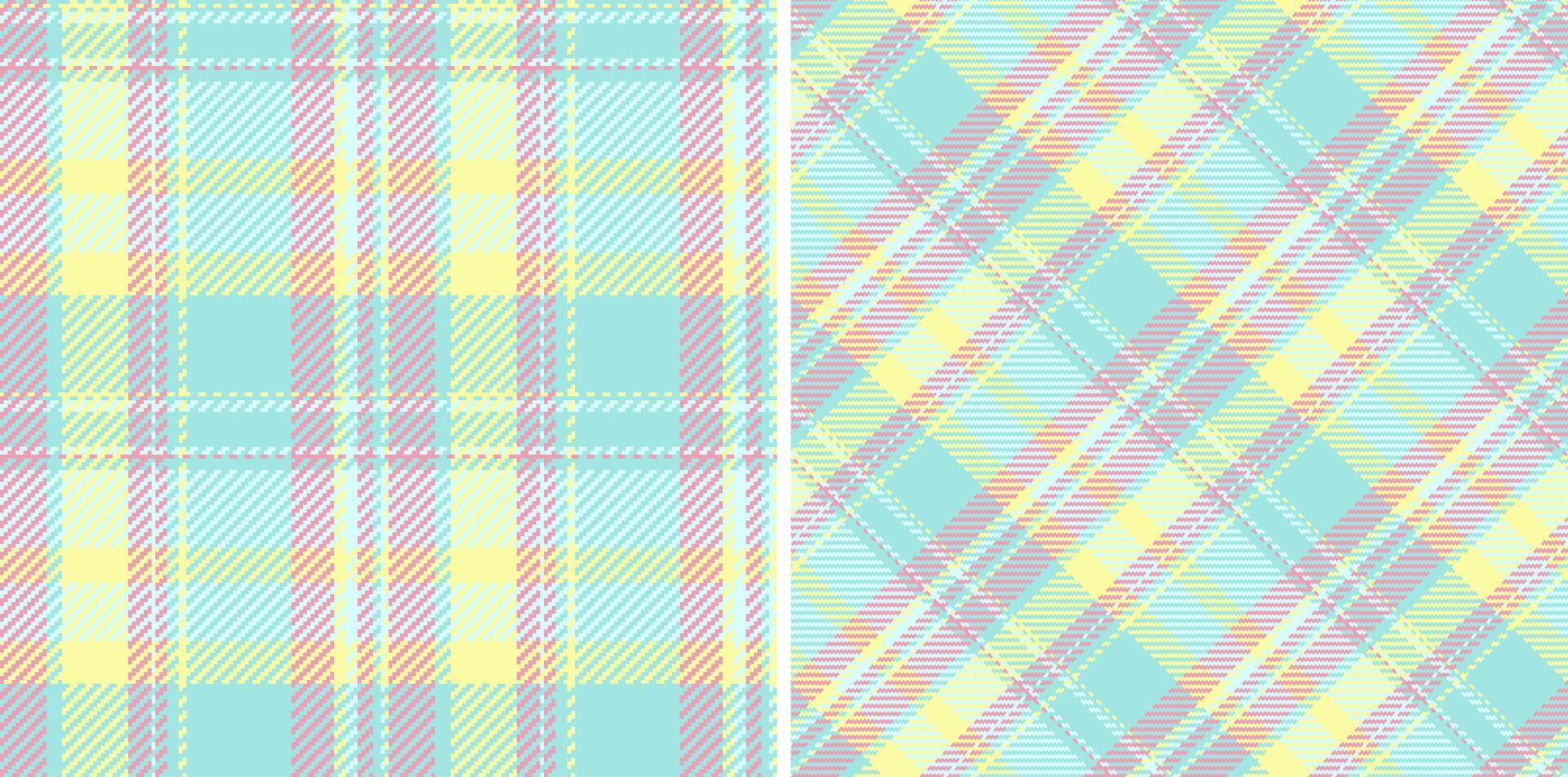 Plaid seamless tartan of textile fabric with a check background texture pattern. vector
