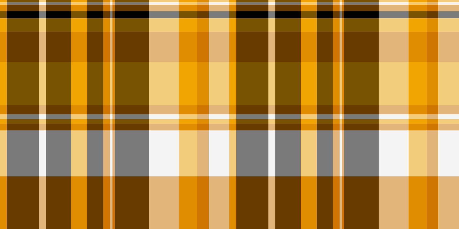 India tartan textile check, upscale texture fabric pattern. Printing plaid seamless background in orange and amber colors. vector