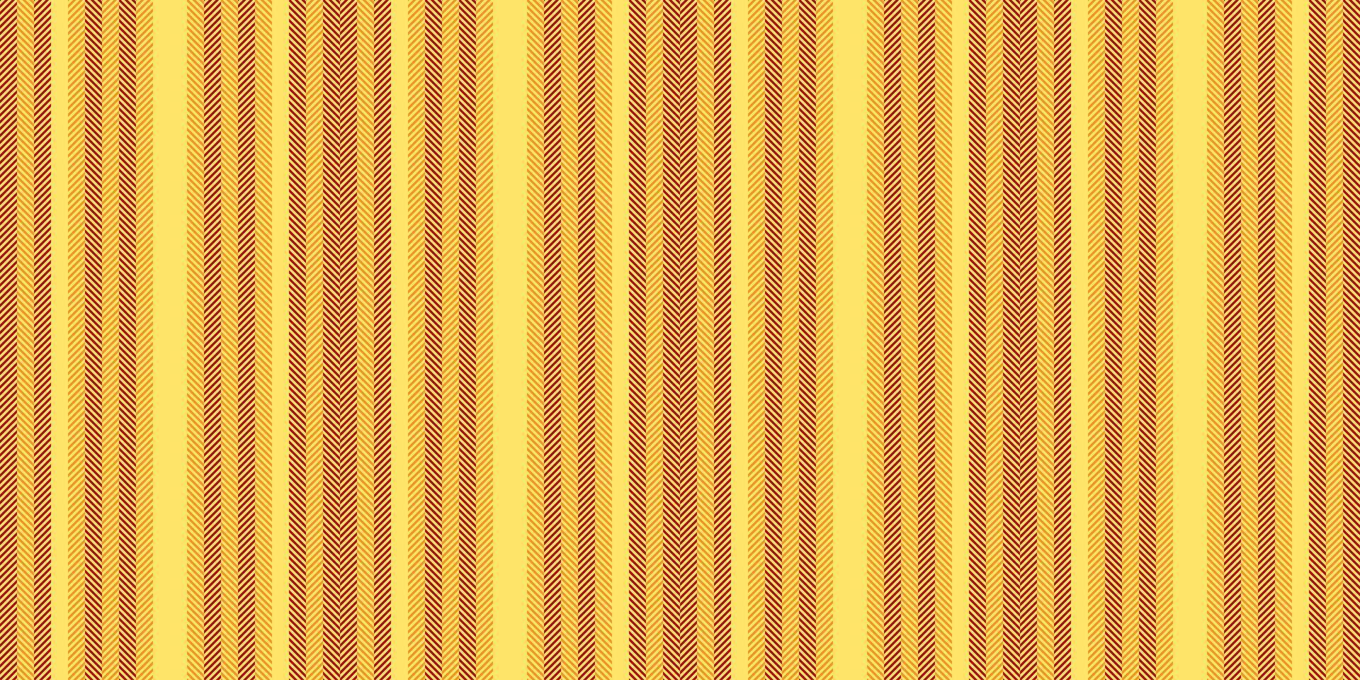 Faded vertical pattern, editable lines background stripe. Fibrous seamless textile texture fabric in yellow and orange colors. vector