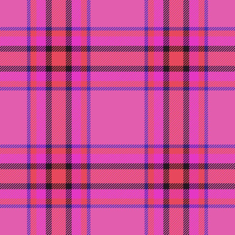 Plaid seamless pattern in pink. Check fabric texture. textile print. vector