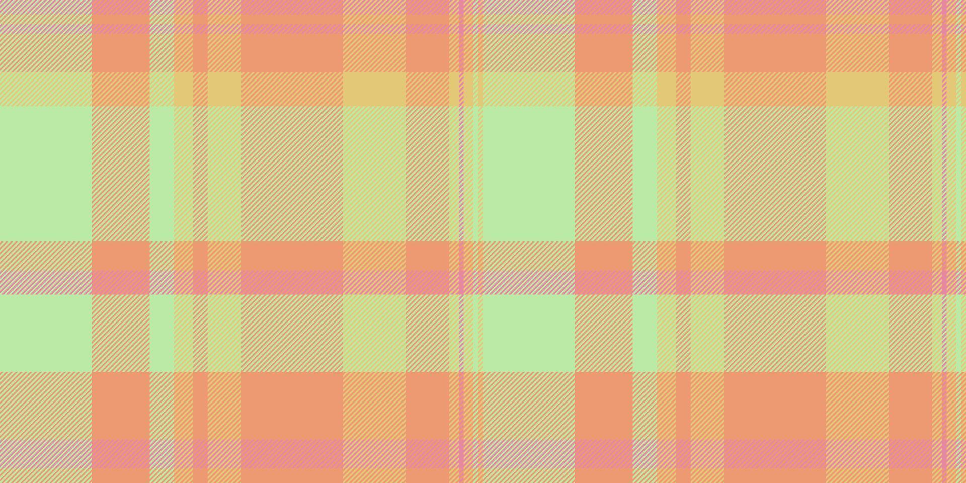 Flowing tartan texture check, robe seamless background. Subtle plaid fabric pattern textile in orange and light colors. vector