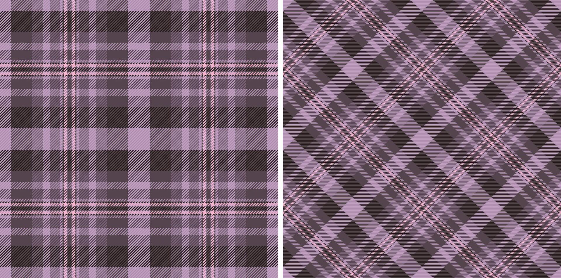 Tartan check seamless of textile pattern with a background plaid fabric texture. Set in night colors for stylish picture ideas for fashion inspiration. vector