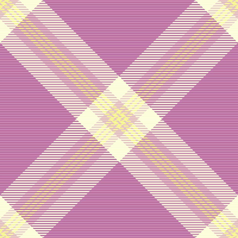 Knit seamless background pattern, checkered fabric textile . Thread texture check tartan plaid in pink and light colors. vector