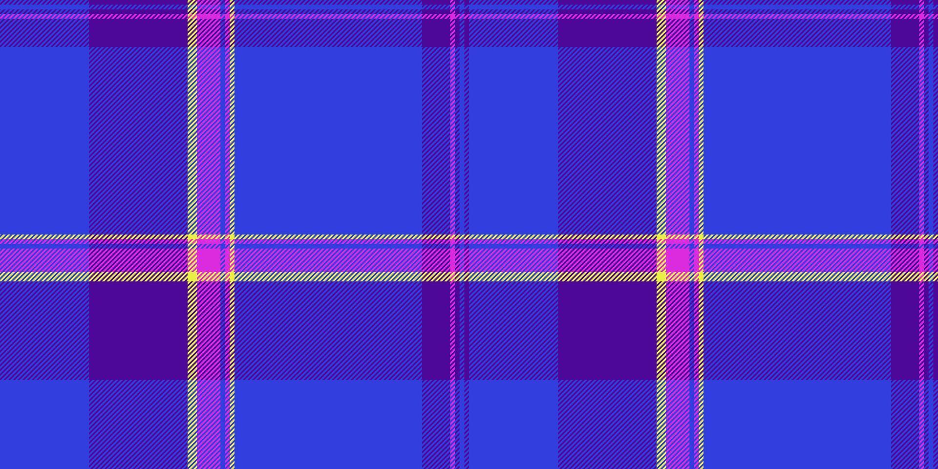 Room pattern plaid texture, coloured textile tartan . Diagonal seamless check fabric background in blue and violet colors. vector