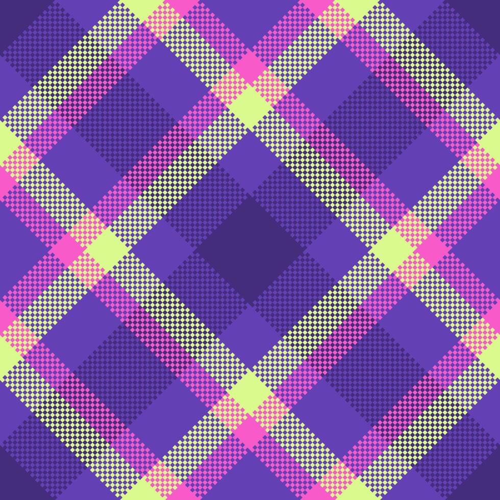Texture plaid seamless of pattern check textile with a fabric tartan background. vector